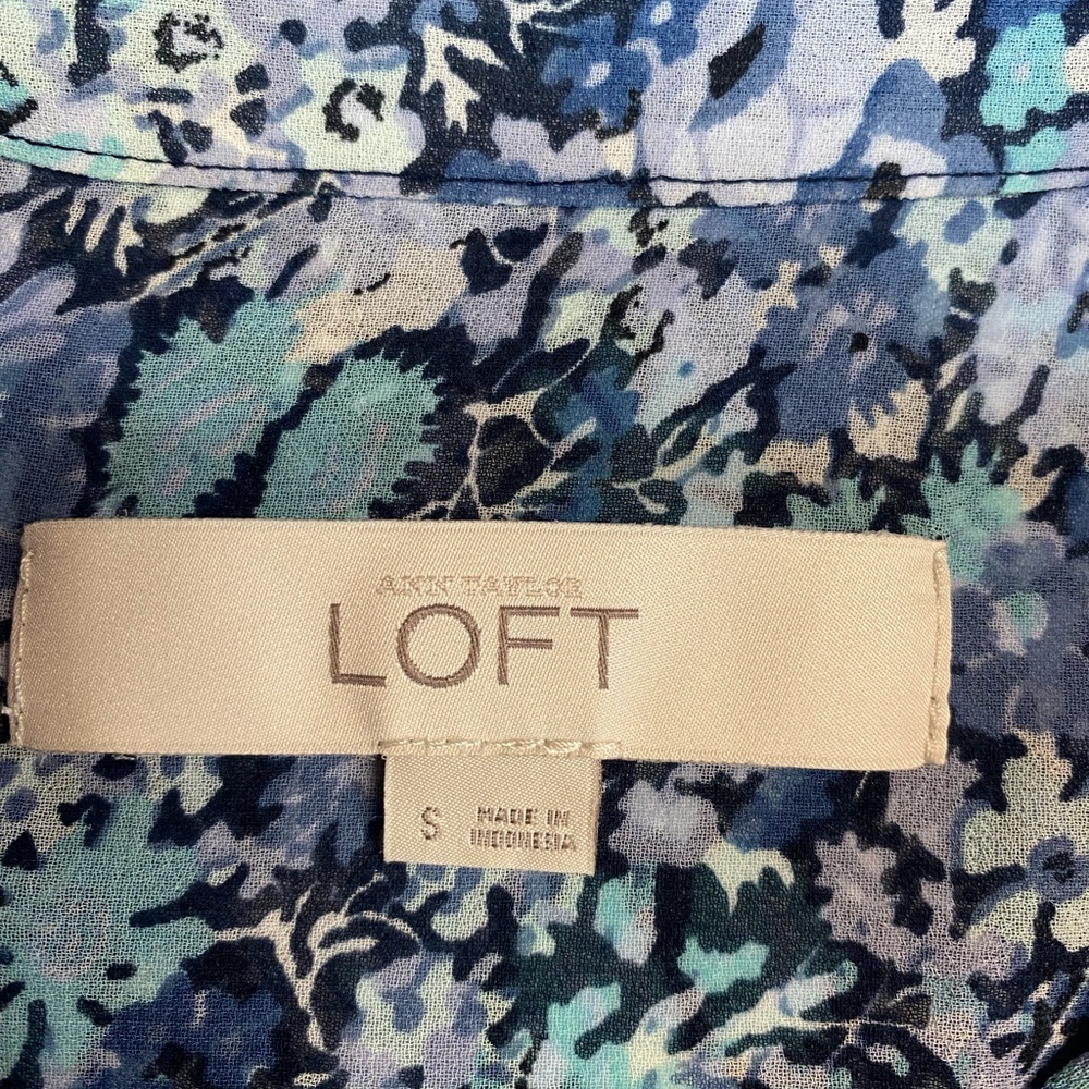 Loft Long Sleeve Pullover Blouse Women’s Small - Picture 3 of 4